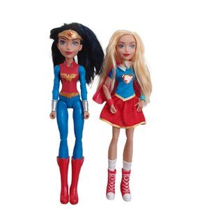 DC Comics Super Hero Girls Dolls 2016 Wonder Woman & 2015 Jointed Super Girl